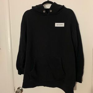 Black Bad Habits Oversized Hoodie M Womens